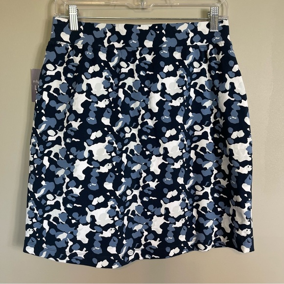 Christopher Banks Knit A Line Skort Size Small Skirt Shorts Blue Printed New - Picture 5 of 8